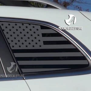 Fits 2014-2024 Jeep Cherokee Quarter Window American Flag Decal Sticker