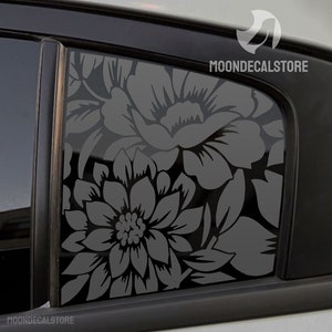 Fits 2011-2023 Dodge Charger Quarter Window Flowers Floral Decal Sticker