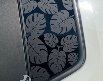 Fits 2015-2023 Jeep Renegade Quarter Window Monstera Leaves Decal Sticker