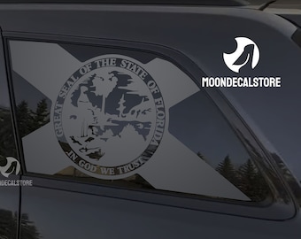 Pour Jeep Grand Cherokee 2011-2022 (ancien style de carrosserie) Autocollant de décalcomanie du drapeau de l'État de Floride