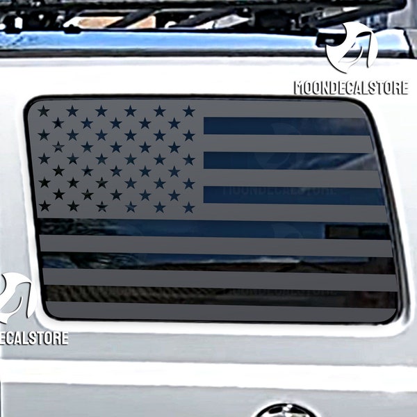 Fits 2005-2010 Jeep Commander Quarter Window American Flag Decal Sticker