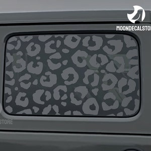 Fits 2018-2025 Jeep Wrangler 4 Door  JLU Quarter Window Leopard Cheetah Print Decal Sticker