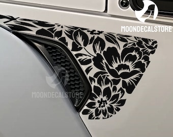 Pour Wrangler et Gladiator Fender 2018-2026 Sticker autocollant fleurs florales