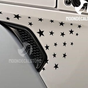Fits 2018-2025 Wrangler and Gladiator Fender Vent Stars Decal Sticker