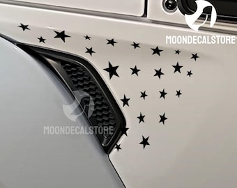 Fits 2018-2026 Wrangler and Gladiator Fender Vent Stars Decal Sticker