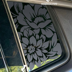 Fits 2017-2025 Jeep Compass Quarter Window Flowers Floral Decal Sticker