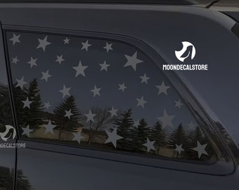 Pour Jeep Grand Cherokee 2011-2022 (ancien style de carrosserie) Sticker étoile sur custode