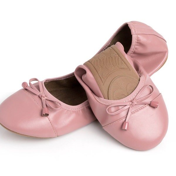 Talaria Flats Blush Premium Foldable Ballet Flats,Wedding Ballet Flats,Ballet Flats for Work,Foldable Flats for Travel,Cinderollies,Flats