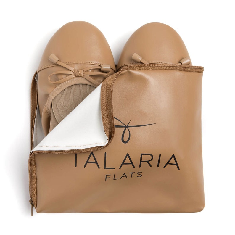 Talaria Flats Caramel Luxury Foldable Ballet Flats,Wedding Ballet Flats,Ballet Flats for Work,Foldable Flats for Travel,Cinderollies,Flats image 9