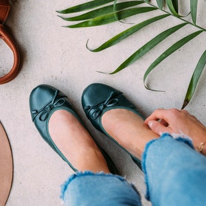 Talaria Flats Evergreen Luxury Foldable Ballet Flats,Wedding Ballet Flats,Ballet Flats for Work,Foldable Flats for Travel,Cinderollies,Flats
