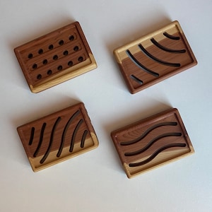 Free shipping | Wood soap dish | Handcrafted cedar soap dish | Handmade soap dish with drain | Soap holder | Bath deco | Soap lover | Gift