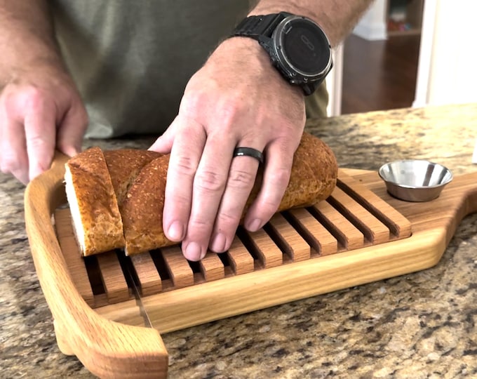 Free shipping | Bread Crumb Catching Cutting Board | Handmade Hardwood Bread Crumb Catcher | Bakery  | Kitchen must-have | New Year Gift