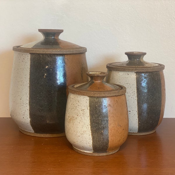 Pottery Canister Set Etsy
