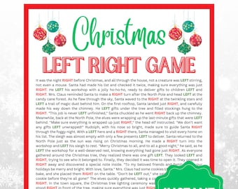 Printable Left Right Christmas Left Right Christmas Game Left Right