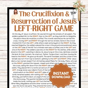 Bible Left-Right Game l The Crucification & Resurrection l  Sunday School Church Games l Bible Games l Youth Group Game l Bible Study Game