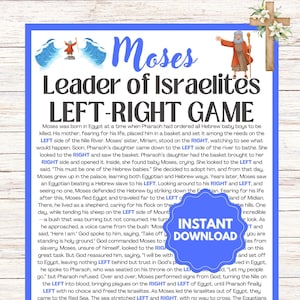 Moses Bible Game l Bible Left-Right Game l Israelites Bible Story l Sunday School Games l Bible Games l Youth Group Game l Bible Study Game