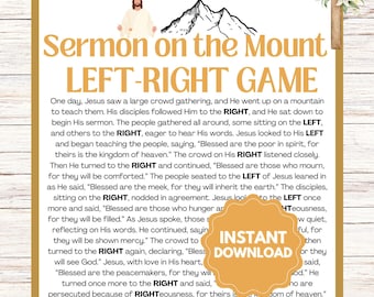 Bible Left-Right Game l Sermon on the Mount Story Game l  Sunday School Church Games l Bible Games l Youth Group Game l Bible Study Game