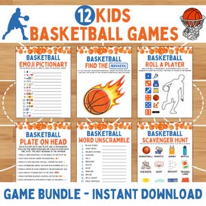 Kids Basketball Games | 12 Kids Basketball Party Games | Printable Basketball Games | Basketball Games for Kids | Children&#39;s Sports Games