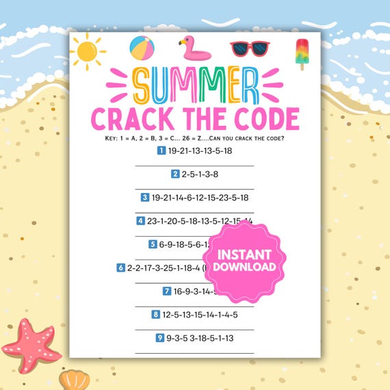 Summer Crack the Code Game | Fun Summer Games | Summer Games