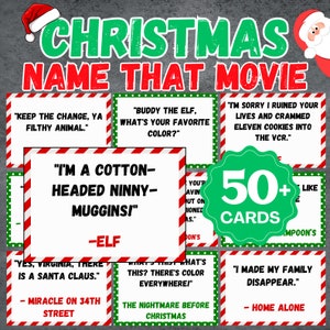 Christmas Movie Game | Name That Christmas Movie | Christmas Movie Quote Game | Printable Christmas Games | Christmas Party Games