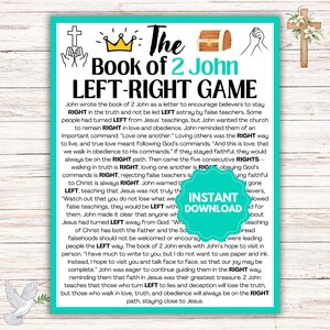 2 John Bible Game l Bible Left-Right Game l Sunday School Church Games l Bible Game l Youth Group Game l The Book of 2 John Game