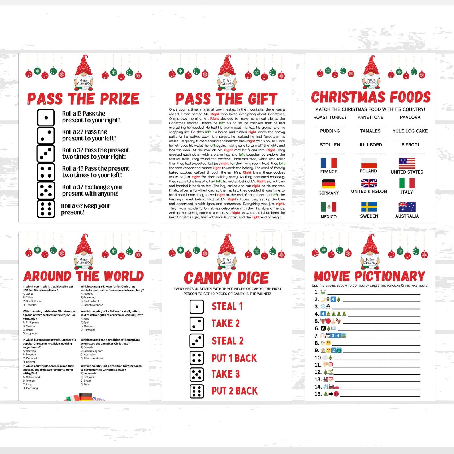 50 Christmas Party Games | Christmas Dinner Games | Printable Christmas ...