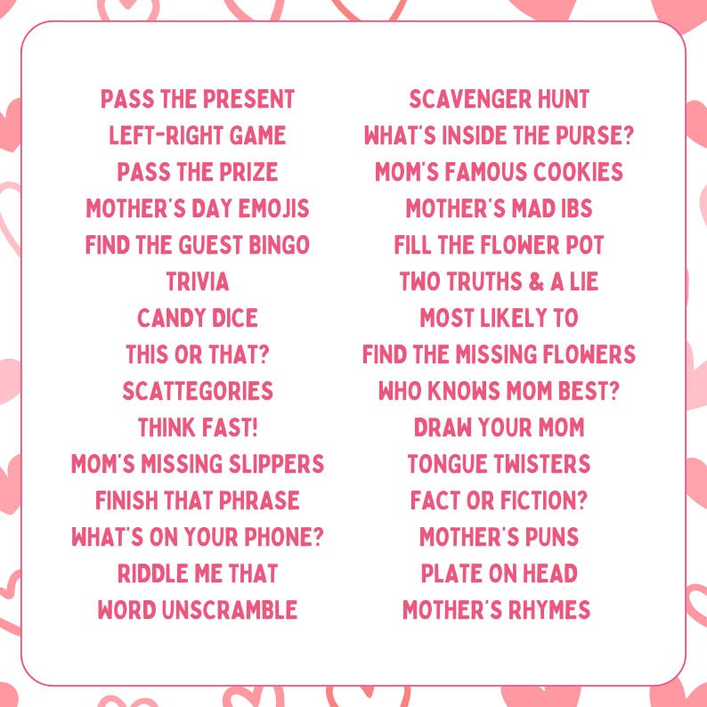 30 Mother's Day Games | Mother's Day Game Bundle| Printable Mother's Day Games | Ways to Celebrate Mom Games | Family Mother's Day Games image 5