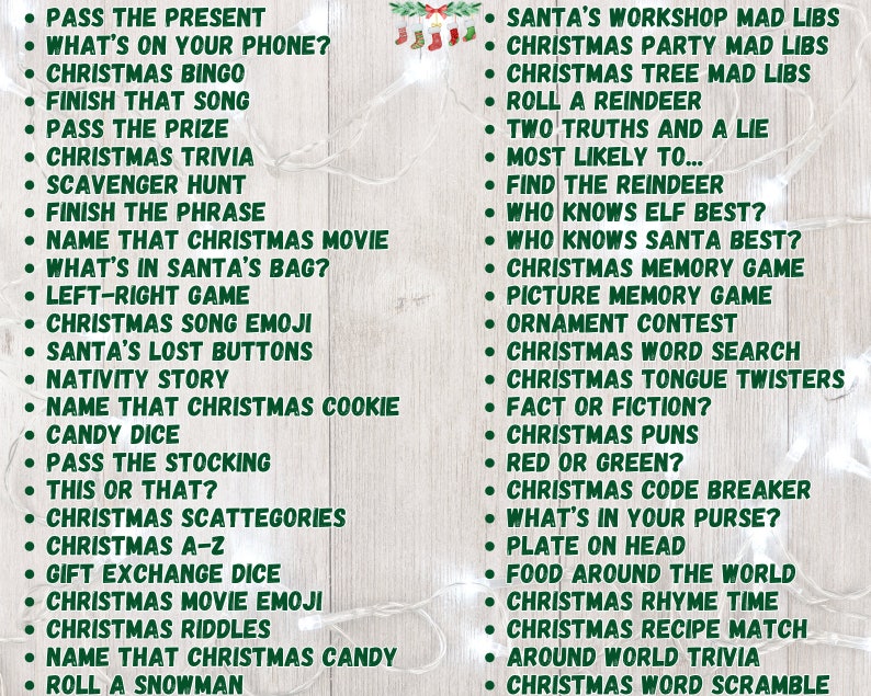 Christmas Games BUNDLE | 50 Christmas Party Games | Fun Christmas Game Bundle | Printable Christmas Games | Family Christmas Games image 4