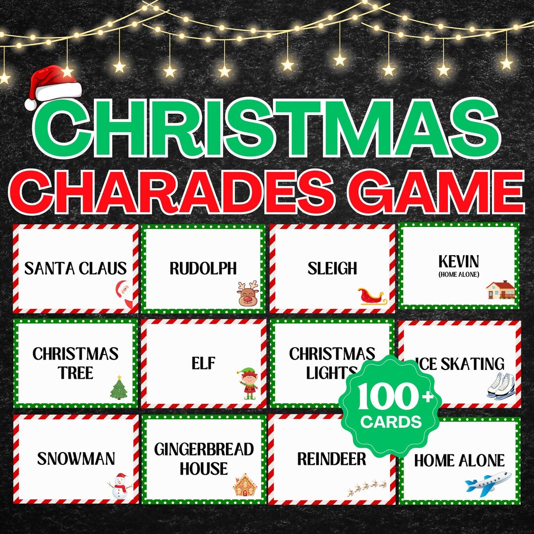 Fun Christmas Games | Christmas Charades | Act It or Draw It Christmas ...
