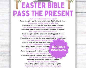Easter Bible Pass the Present Game | Easter Bible Games | Left-Right Bible Game | Easter Church Games | Family Easter Games | Bible Games