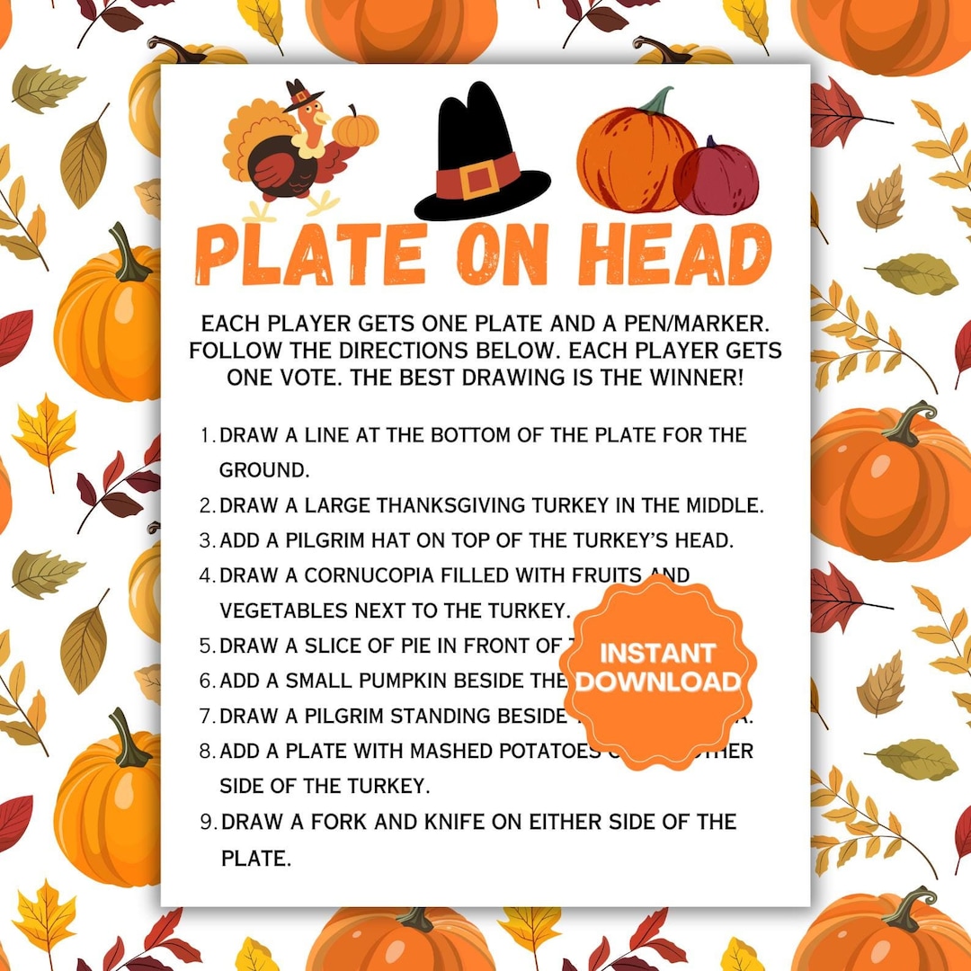 Funny Thanksgiving Games | Thanksgiving Party Games | Printable ...