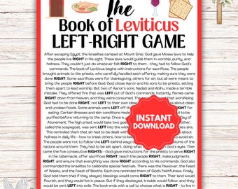 Leviticus Bible Game l Bible Left-Right Game l  Sunday School Church Games l Bible Games l Youth Group Game l The Book of Leviticus Game