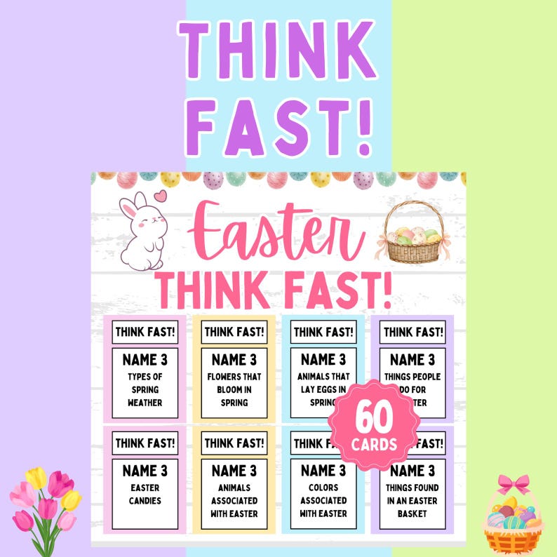 Ultimate Easter Games BUNDLE | Printable Easter Party Games | Fun Easter Games | Easter Friendly Feud | Family Easter Sunday Games image 5