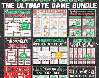 Ultimate Christmas Games BUNDLE | Printable Christmas Party Games | Christmas Games | Christmas Feud | Holiday Games | Family Christmas Game