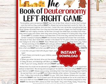申命記聖書ゲーム l 聖書左-右ゲーム l 日曜学校教会ゲーム l 聖書ゲーム l 青少年グループゲーム l 申命記ゲーム