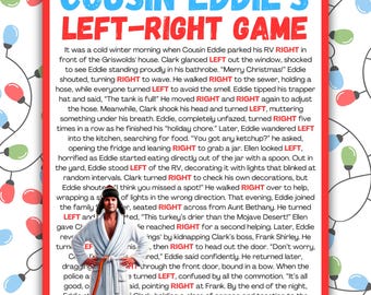 National Lampoon Christmas Game | Cousin Eddie Christmas | Left Right Christmas Printable | Clark Griswold Christmas Games | Pass the Prize