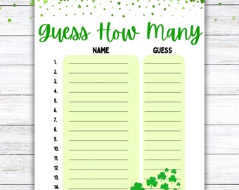 St. Patrick's Guess How Many | Candy Jar Game | St. Paddy's Candy Game | Guess How Many Game | St. Patrick Day Games