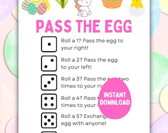 Pass the Egg | Easter Dice Game | Left-Right Easter Game | Easter Pass the Prize | Fun Easter Party Games | Easter Office Games