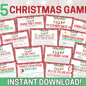 Christmas Party Games | Printable Christmas 15-Game Bundle | Printable Christmas Games | Fun Christmas Games | Family Christmas Games