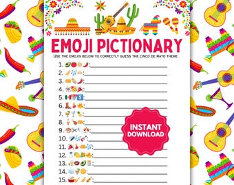 Cinco De Mayo Emoji Game | Cinco De Mayo Games | Cinco De Mayo Pictionary | Mexican Holiday Games | Fun Kids Cinco De Mayo Games