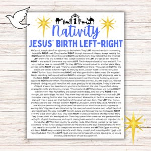 Nativity Left-Right Game | Church Bible Games | Christmas Bible Games | Jesus&#39; Birth Left-Right | Sunday School Games | Pass the Present