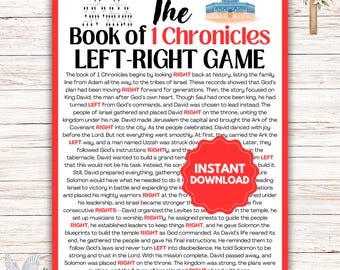 1 Chronicles Bible Game l Bible Left-Right Game l  Sunday School Church Games l Bible Games l Youth Group Game l Book of 1 Chronicles Game