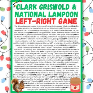 Juego de Navidad de National Lampoon / Navidad de Clark Griswold / Imprimible de Navidad de izquierda a derecha / Juegos de Navidad del primo Eddie / Pasa el premio