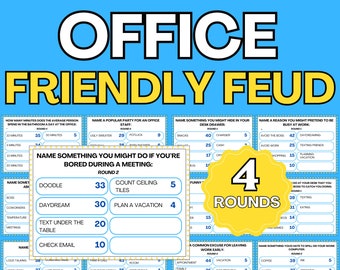 Faida per ufficio / Giochi per feste in ufficio / Giochi per ufficio stampabili / Giochi a quiz per ufficio / Giochi per feste stampabili per lavoro / Faida per colleghi di lavoro