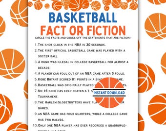 Juego de preguntas y respuestas sobre baloncesto l Juegos de baloncesto divertidos l Juegos de baloncesto imprimibles l Realidad o ficción sobre baloncesto l Juegos de baloncesto de marzo