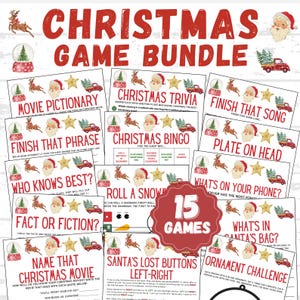 Christmas Games | Christmas Party Games | Printable Christmas Games | Fun Christmas Games | Holiday Games | Christmas Game Bundle