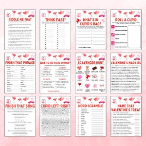 Valentine's Game Bundle | 40 Valentine's Party Games | Printable ...