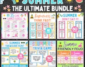 Ultimate Summer Games BUNDLE | Printable Summer Party Games | Summer Games | Summer Friendly Feud | Family Summer Game | Summer Office Games