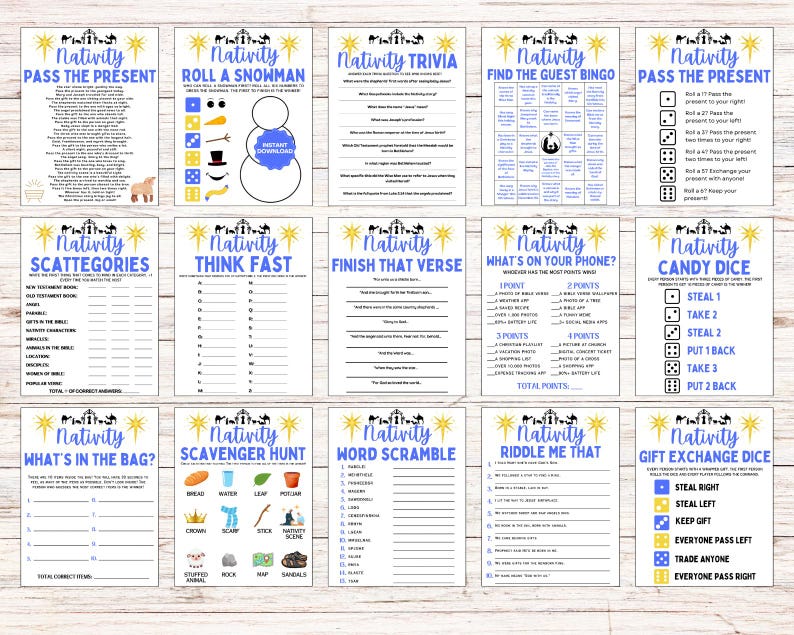 Bible Christmas Games | 35 Bible Nativity Games | Church Christmas ...