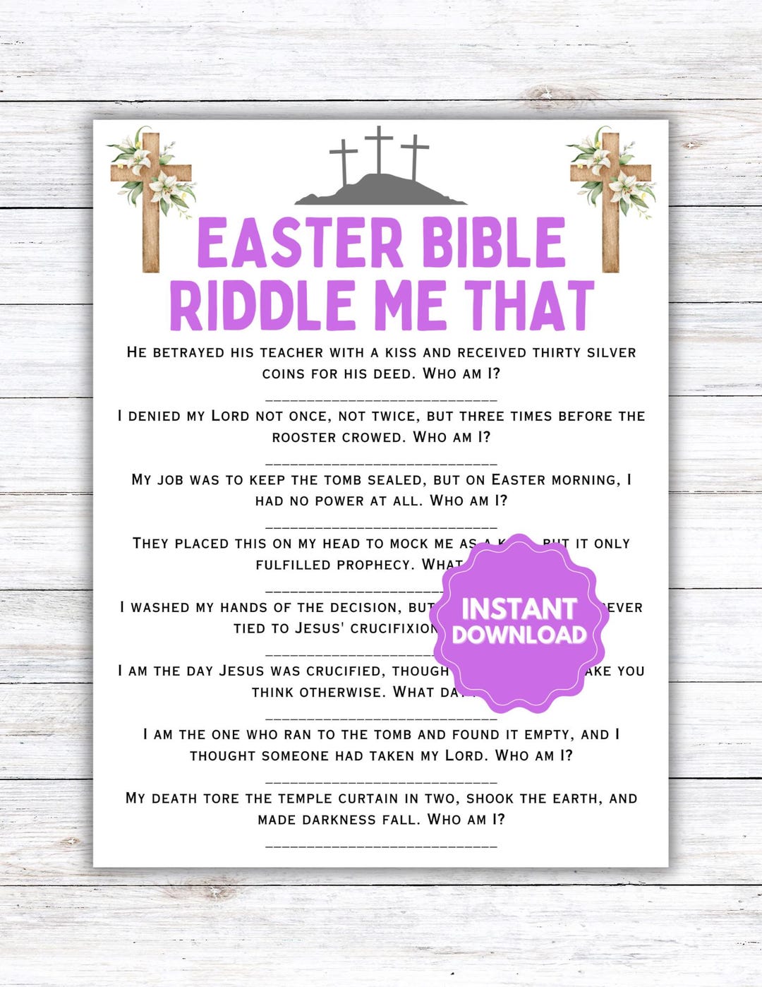 Church Easter Riddle Easter Bible Riddles | Easter Bible Riddle Me That | Easter Riddles ...